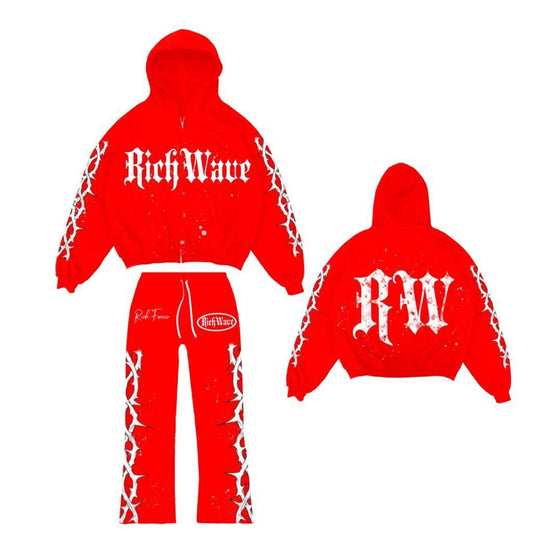 Rich Wave Sweatsuit “Red”